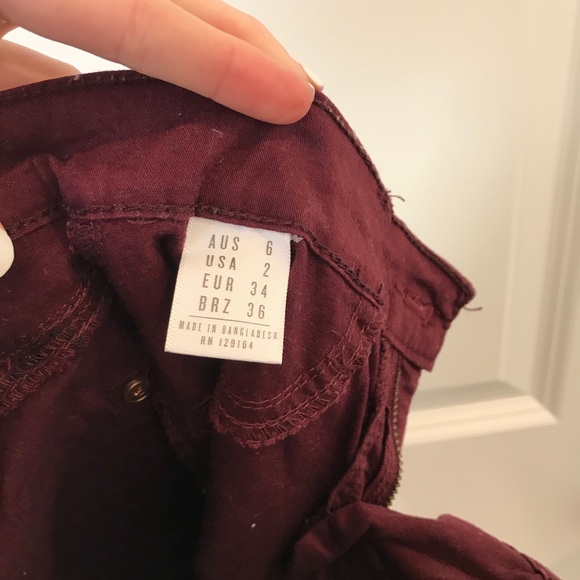 Maroon CottonOn jeggings - Picture 3 of 4